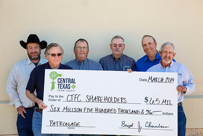 Board holds patronage check for $6.5 million Board holds patronage check for $6.5 million