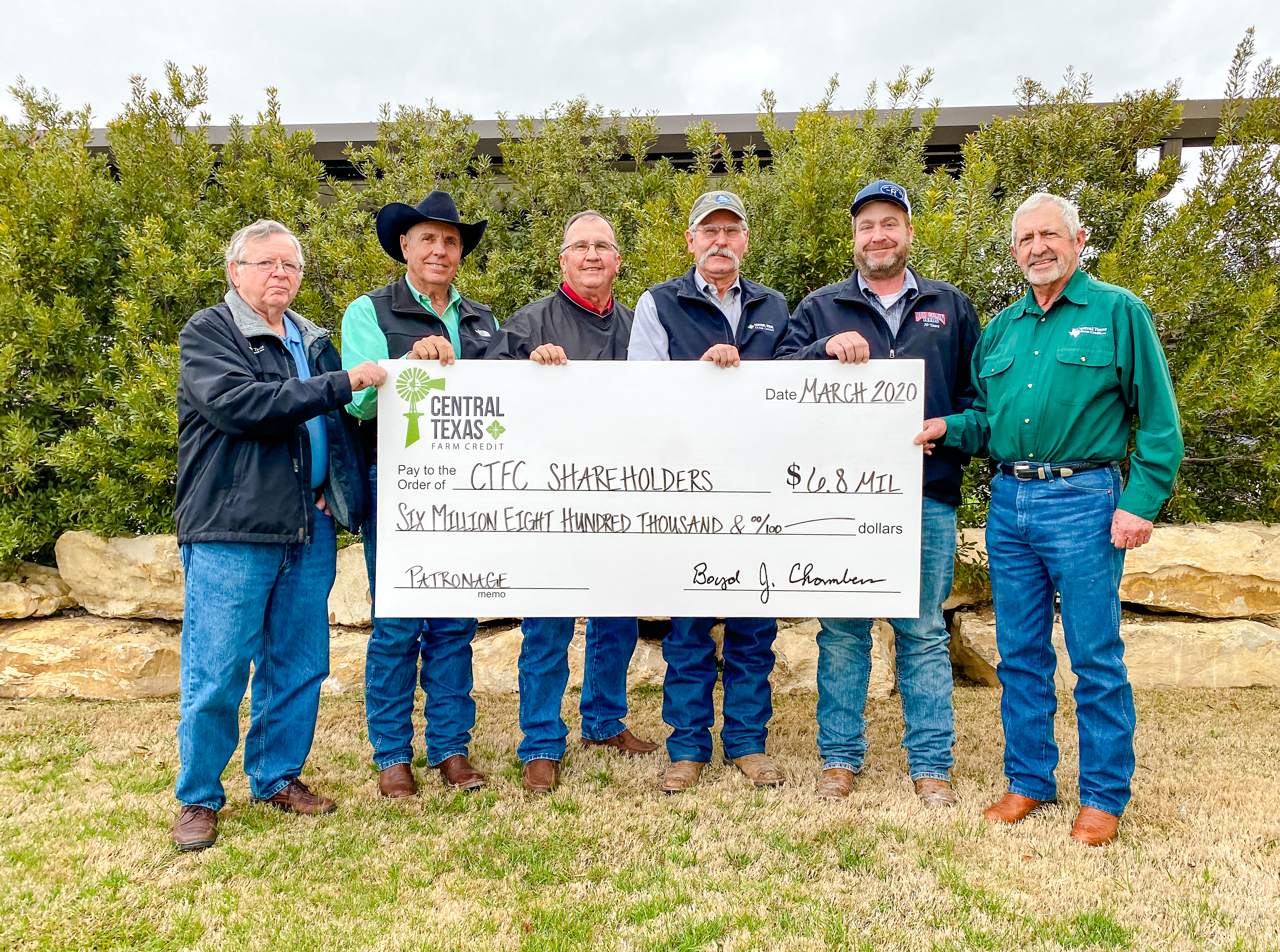 Central Texas Farm Credit Board of Directors pictured L-R: Burl Lowery, Kenneth Harvick, Steven Lehrmann, Philip Hinds, Robby Halfmann, Mike Finlay Central Texas Farm Credit Board of Directors pictured L-R: Burl Lowery, Kenneth Harvick, Steven Lehrmann, Philip Hinds, Robby Halfmann, Mike Finlay